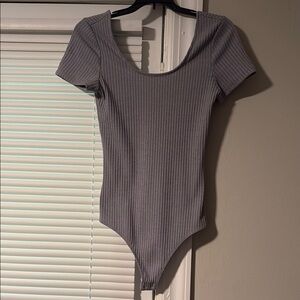 Light purple Ribbed Bodysuit